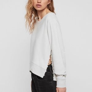 AllSaints Daner Cotton Sweatshirt, Ivory
